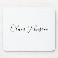 Nome Personalizado Manuscrito Painel de Rato Branc