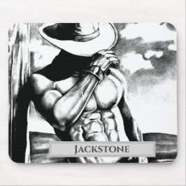 Mousepad Nome Personalizado Moderno Arte Legal do West Cowb