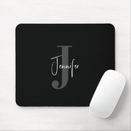 Mousepad Nome personalizado moderno simples e monograma ini