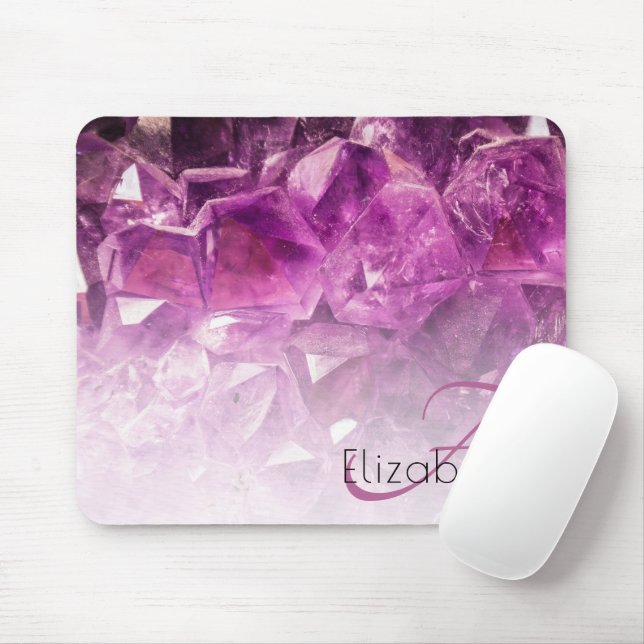 Mousepad Nome Personalizado Monograma Cristais de Ombro Rox (Com mouse)
