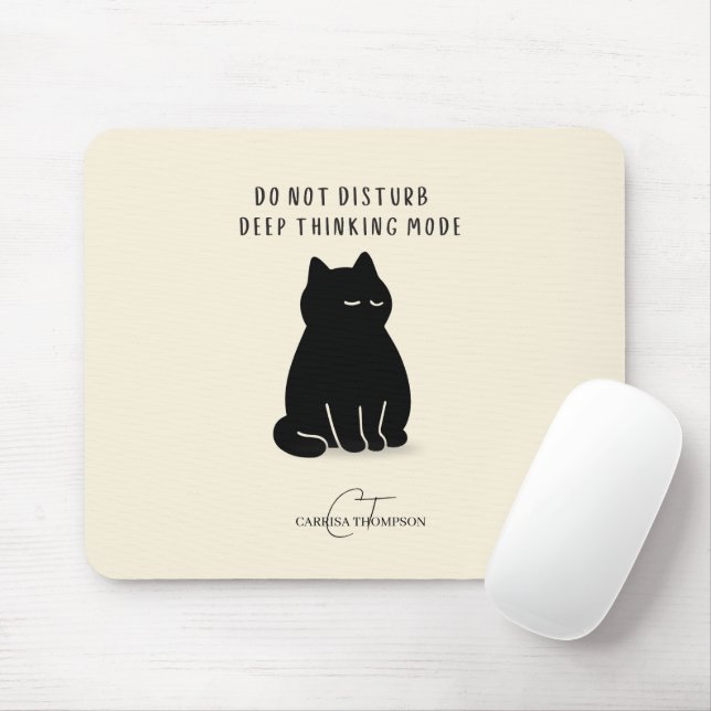 Mousepad Nome Personalizado Não Perturbe Modo de Pensamento (Com mouse)