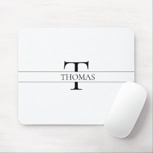 Mousepad Nome Personalizado Personalizado Elegante Monogram