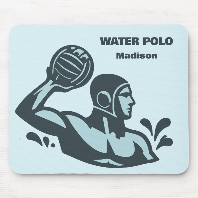 Mousepad Nome Personalizado Pólo Aquático (Frente)