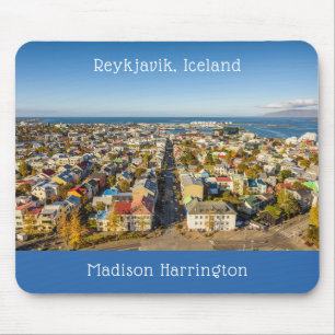 Mousepad Nome Personalizado Reykjavik Islândia