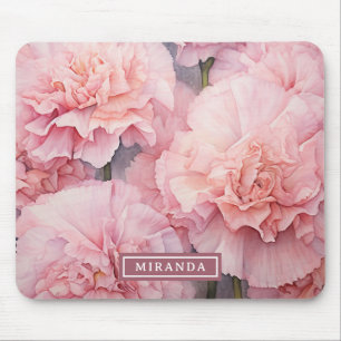 Mousepad Nome Personalizado Romântico Cor de Água do Cravei