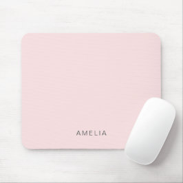 Mousepad Nome Personalizado Rosa Pastel
