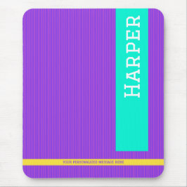 Mousepad Nome Personalizado Roxo da Tendência