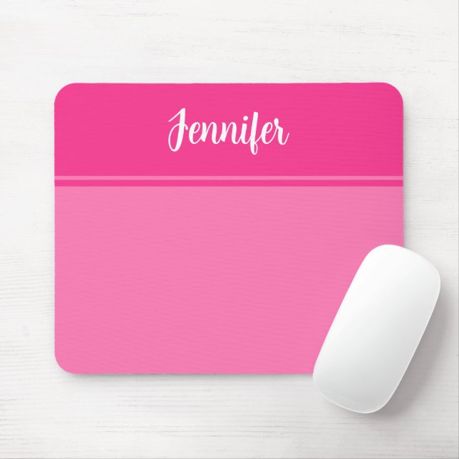 Mousepad Nome Personalizado Simples e Bonito de Strike Pink (Com mouse)