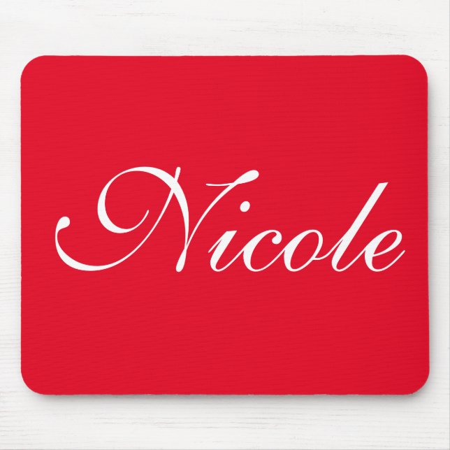 Mousepad Nome Personalizado Vermelho (Frente)