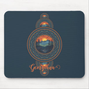 Mousepad Nome Personalizado Vintage Wilderness Mandala Orna
