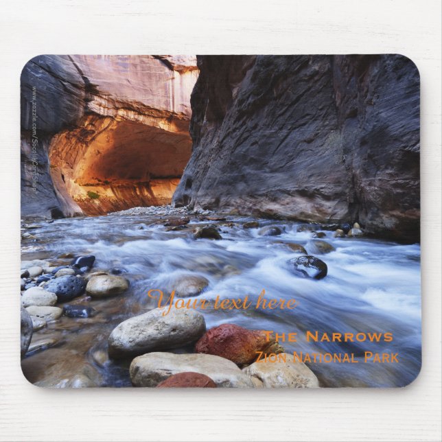 Mousepad Nome Personalizado, Zion National Park, os estreit (Frente)