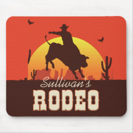 Mousepad NOME Personalizável Bull - Bull Rider Rodeo Ociden
