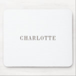 Mousepad Nome Profissional Clássico Elegante Minimalista<br><div class="desc">Várias Opções de Tamanho e Tipo, Ferramenta de Criação Fácil de Usar. Você só precisa mudar o nome.</div>