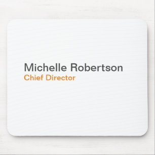 Mousepad Nome Próprio do Adicionar Simples Branco Preto