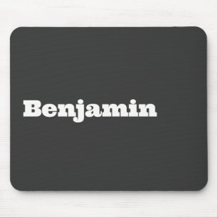 Mousepad Nome Retro Bold Preto