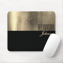 Mousepad Nome Simples Amarelo Dourado e Preto