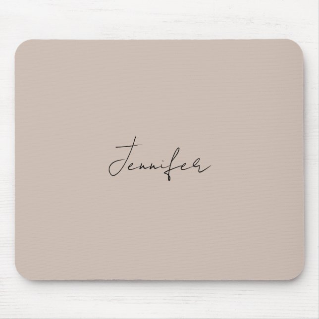 Mousepad Nome Simples da Placa Elegante de Caligrafia (Frente)
