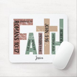 Mousepad Nome | Tipografia dos versos de Bíblias coloridas