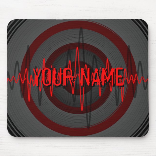 Mousepad 'Nome' Vermelho Sólido (Frente)