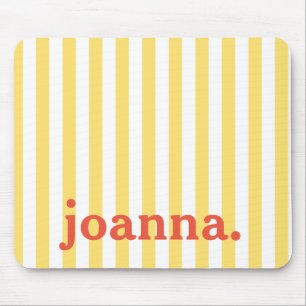 Mousepad Nome / Vintage Classic Yellow & White Strips