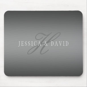 Mousepad Nomes de Casais e Monograma de Sobrenome Gradiente