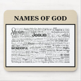 Mousepad Nomes de Deus em Tapete de Rato Tan