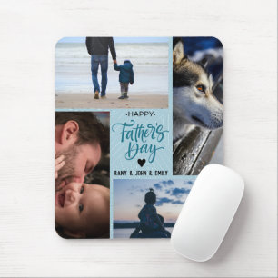Mousepad Nomes Personalizados de Colagem de Fotos de Dia de