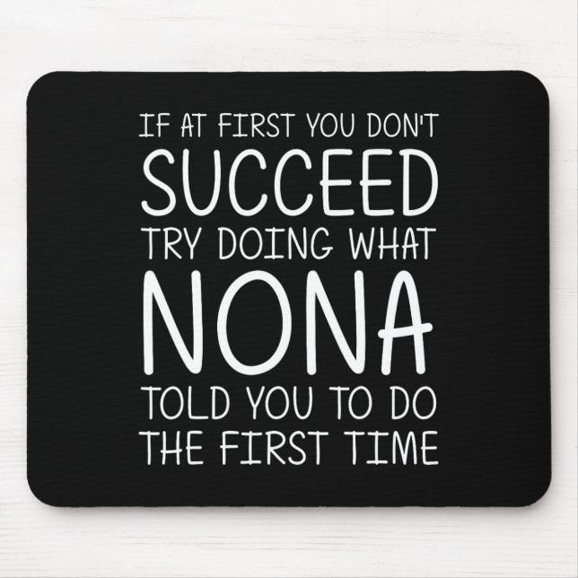 Mousepad Nona Gift Name Personalizado Birthday Funny Christ (Frente)