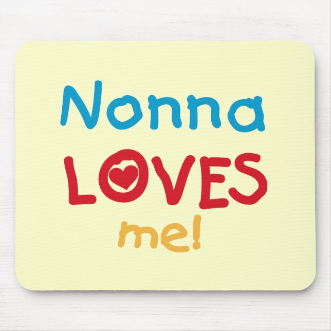 Mousepad Nonna ama-me t-shirt e presentes (Frente)