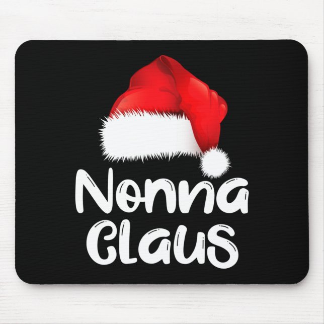 Mousepad Nonna Claus Christmas Family Matching Santa Hat Pa (Frente)