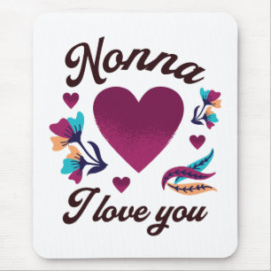 Mousepad Nonna eu amo você, Vovó eu amo você