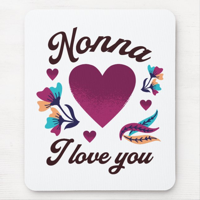 Mousepad Nonna eu amo você, Vovó eu amo você (Frente)