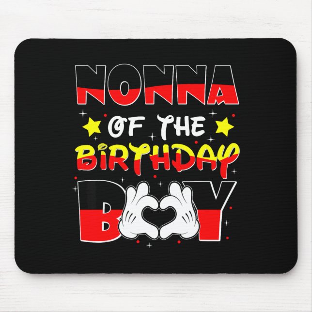Mousepad Nonna Of The Birthday Boy Shirt Matching Grandson  (Frente)