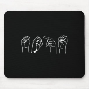Mousepad Nope ASL Pro Deficientes Auditivos