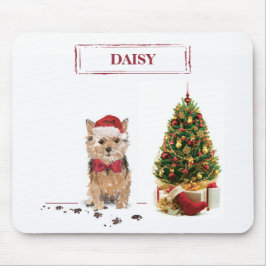 Mousepad Norfolk Terrier Engraçado Cachorro de Natal com Ár