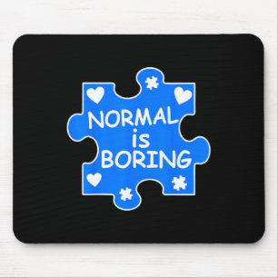 Mousepad Normal é chato Autismo Blue Quebra-cabeça Piece Aw