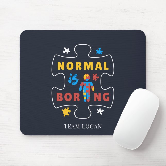 Mousepad Normal é Chato Quebra-Cabeças de Conscientização d (Com mouse)