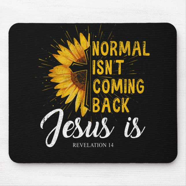 Mousepad Normal Não Está Voltando Jesus Está Revelando Fé (Frente)