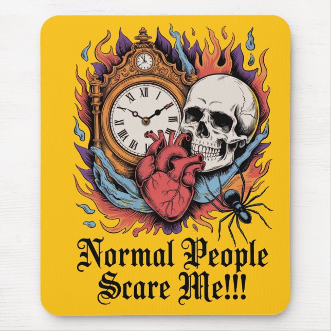Mousepad Normal People Scare Me (Frente)