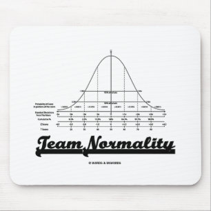 Mousepad Normalidade de Equipe (Humor de Estatísticas da Cu