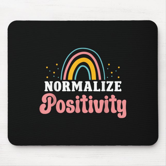 Mousepad Normalize Sitivity Rainbow Funny Saying Motivation (Frente)