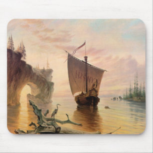 Mousepad Norse Viking Ship Fantasy Art