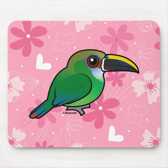 Mousepad Norte Birdorable Emerald Toucanet (Frente)