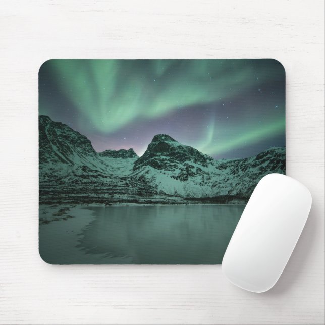 Mousepad Norte Lights Noruega (Com mouse)