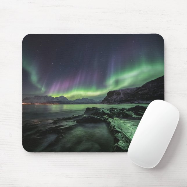 Mousepad Norte Lights Noruega (Com mouse)