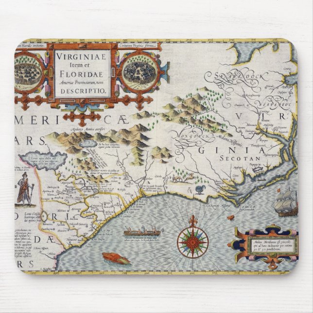 Mousepad North Carolina, intitulado 'artigo de Virginiae e (Frente)