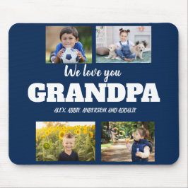 Mousepad Nós Amamos Você Vô 4 Fotos Azul Marinho