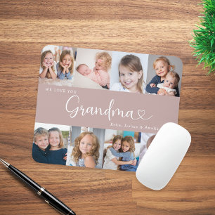 Mousepad Nós Amamos Você Vovó Script 8 Foto Moderno