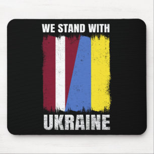 Mousepad Nós estamos com a amizade ucraniana letã da Ucrâni