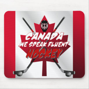 Mousepad Nós Falamos Em Fluent Hockey No Canadá Humor Mou